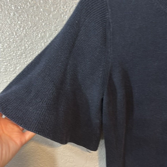 Banana Republic Navy Flutter Sleeve Top - Picture 3 of 9